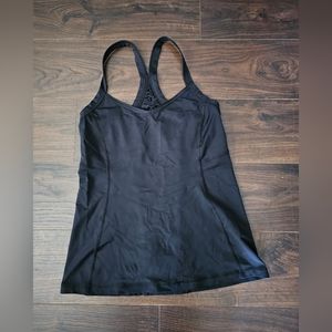 Lululemon Womens Black Sleeveless V Neck Pullover Gym Yoga Tank Top size 6